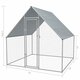 170494 Outdoor Chicken Cage 2x2x1.92 m Galvanised Steel House Pet Supplies Rabbit House Pet Home Puppy Bedpen Fence Playpen