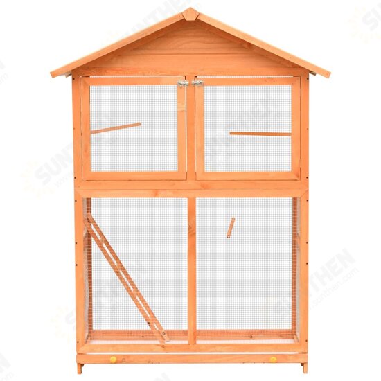 170638 Outdoor Bird Cage Solid Pine & Fir Wood 125.5x59.5x164 cm Pet Supplies Dog House Pet Home Cat Bedpen Fence Playpen