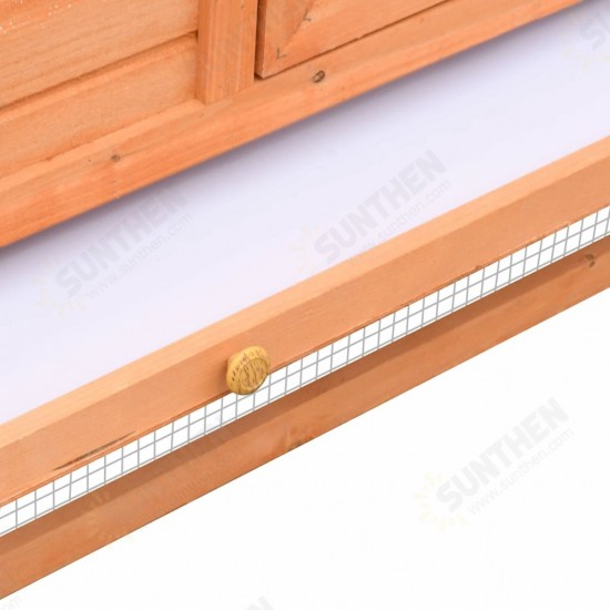 170642 Outdoor Rabbit Hutch Solid Pine & Fir Wood 310x70x87 cm House Pet Supplies Rabbit House Pet Home Puppy Bedpen Fence Playpen