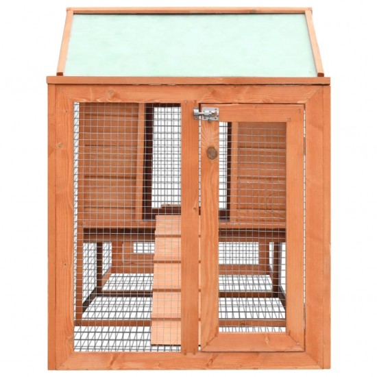 170642 Outdoor Rabbit Hutch Solid Pine & Fir Wood 310x70x87 cm House Pet Supplies Rabbit House Pet Home Puppy Bedpen Fence Playpen