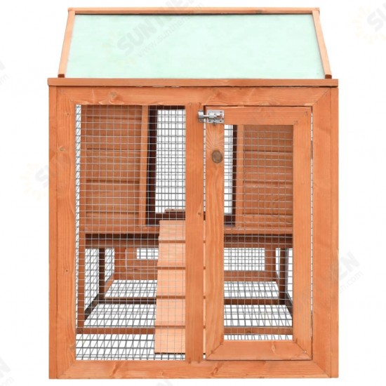 170642 Outdoor Rabbit Hutch Solid Pine & Fir Wood 310x70x87 cm House Pet Supplies Rabbit House Pet Home Puppy Bedpen Fence Playpen