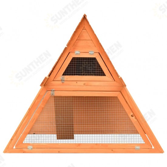 170643 Outdoor Rabbit Hutch Solid Pine & Fir Wood 152x128x108 cm Pet Supplies Dog House Pet Home Cat Bedpen Fence Playpen