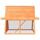 170643 Outdoor Rabbit Hutch Solid Pine & Fir Wood 152x128x108 cm Pet Supplies Dog House Pet Home Cat Bedpen Fence Playpen