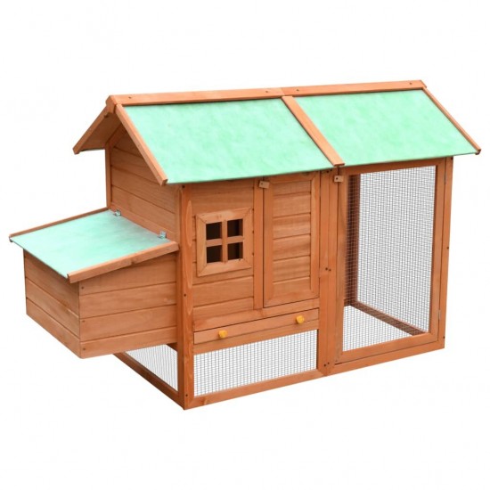 170644 Outdoor Chicken Cage Solid Pine & Fir Wood 170x81x110 cm House Pet Supplies Rabbit House Pet Home Puppy Bedpen Fence Playpen