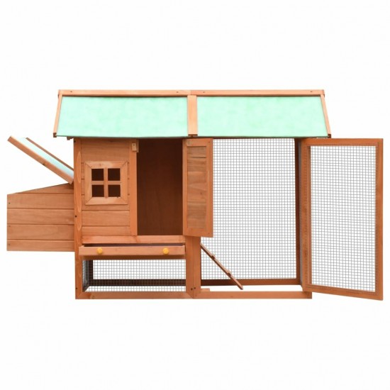 170644 Outdoor Chicken Cage Solid Pine & Fir Wood 170x81x110 cm House Pet Supplies Rabbit House Pet Home Puppy Bedpen Fence Playpen