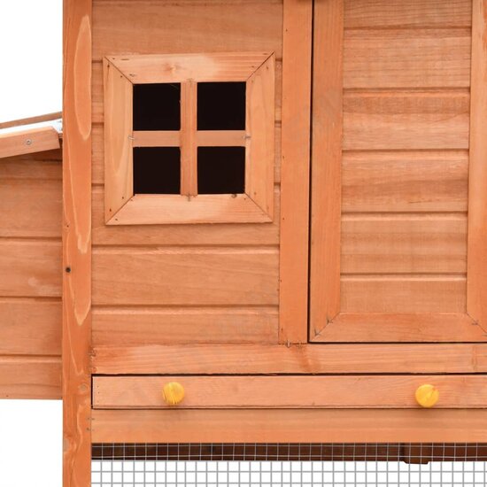 170644 Outdoor Chicken Cage Solid Pine & Fir Wood 170x81x110 cm House Pet Supplies Rabbit House Pet Home Puppy Bedpen Fence Playpen