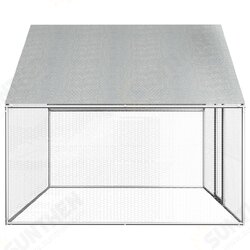 170788 Outdoor Chicken Cage 2.75x2x1.92 m Galvanised Steel Pet Supplies Rabbit House Pet Home Puppy Bedpen Fence Playpen 170788 Outdoor Chicken Cage 2.75x2x1.92 m Galvanised Steel Pet Supplies Rabbit House Pet Home Puppy Bedpen Fence Playpen