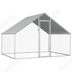 170788 Outdoor Chicken Cage 2.75x2x1.92 m Galvanised Steel Pet Supplies Rabbit House Pet Home Puppy Bedpen Fence Playpen 170788 Outdoor Chicken Cage 2.75x2x1.92 m Galvanised Steel Pet Supplies Rabbit House Pet Home Puppy Bedpen Fence Playpen