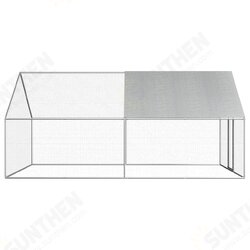 170789 Outdoor Chicken Cage 2.75x4x1.92 m Galvanised Steel Pet Supplies Rabbit House Pet Home Puppy Bedpen Fence Playpen 170789 Outdoor Chicken Cage 2.75x4x1.92 m Galvanised Steel Pet Supplies Rabbit House Pet Home Puppy Bedpen Fence Playpen
