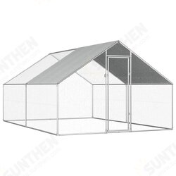 170789 Outdoor Chicken Cage 2.75x4x1.92 m Galvanised Steel Pet Supplies Rabbit House Pet Home Puppy Bedpen Fence Playpen 170789 Outdoor Chicken Cage 2.75x4x1.92 m Galvanised Steel Pet Supplies Rabbit House Pet Home Puppy Bedpen Fence Playpen