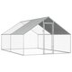 170789 Outdoor Chicken Cage 2.75x4x1.92 m Galvanised Steel Pet Supplies Rabbit House Pet Home Puppy Bedpen Fence Playpen