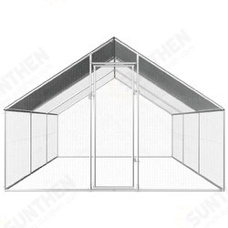 170790 Outdoor Chicken Cage 2.75x6x1.92 m Galvanised Steel Pet Supplies Rabbit House Pet Home Puppy Bedpen Fence Playpen 170790 Outdoor Chicken Cage 2.75x6x1.92 m Galvanised Steel Pet Supplies Rabbit House Pet Home Puppy Bedpen Fence Playpen