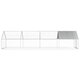 170791 Outdoor Chicken Cage 2.75x8x1.92 m Galvanised Steel Pet Supplies Rabbit House Pet Home Puppy Bedpen Fence Playpen