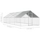 170791 Outdoor Chicken Cage 2.75x8x1.92 m Galvanised Steel Pet Supplies Rabbit House Pet Home Puppy Bedpen Fence Playpen