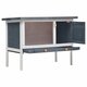 170828 Outdoor Rabbit Hutch 1 Layer Grey Wood Pet Supplies Rabbit House Pet Home Puppy Bedpen Fence Playpen