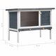 170828 Outdoor Rabbit Hutch 1 Layer Grey Wood Pet Supplies Rabbit House Pet Home Puppy Bedpen Fence Playpen