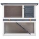 170831 Outdoor Rabbit Hutch 1 Door 90 x 45 x 80 cm Grey Wood Pet Supplies Rabbit House Pet Home Puppy Bedpen Fence Playpen