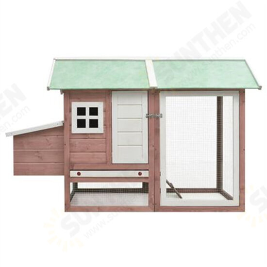 170862 Chicken Cage Mocha 170x81x110 cm Solid Pine & Fir Wood Pet Supplies Rabbit House Pet Home Puppy Bedpen Fence Playpen