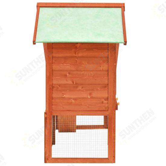 170868 Outdoor Rabbit Hutch 140x63x120 cm Solid Firwood Pet Supplies Dog House Pet Home Cat Bedpen Fence Playpen