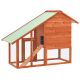 170868 Outdoor Rabbit Hutch 140x63x120 cm Solid Firwood Pet Supplies Dog House Pet Home Cat Bedpen Fence Playpen