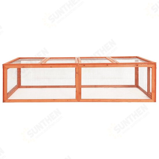 170877 Outdoor Rabbit Hutch 183x90x46.5 cm Solid Firwood Pet Supplies Dog House Pet Home Cat Bedpen Fence Playpen