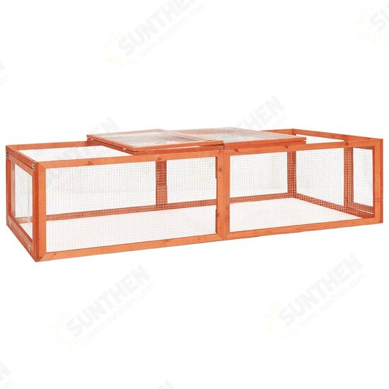 170877 Outdoor Rabbit Hutch 183x90x46.5 cm Solid Firwood Pet Supplies Dog House Pet Home Cat Bedpen Fence Playpen