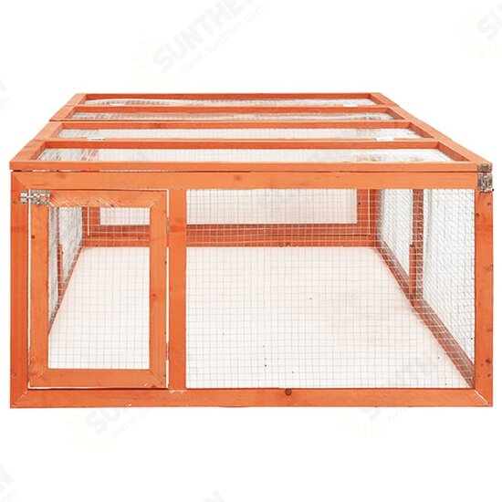 170877 Outdoor Rabbit Hutch 183x90x46.5 cm Solid Firwood Pet Supplies Dog House Pet Home Cat Bedpen Fence Playpen