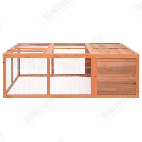 171452 Outdoor Rabbit Hutch 150x100x50 cm Solid Firwood Pet Supplies Dog House Pet Home Cat Bedpen Fence Playpen