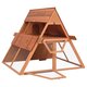 171458 Outdoor Rabbit Hutch 152x127x109.5 cm Solid Firwood Pet Supplies Dog House Pet Home Cat Bedpen Fence Playpen