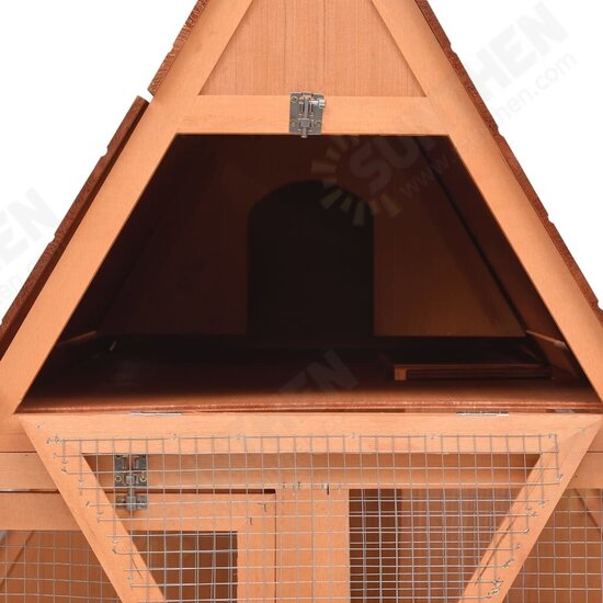 171458 Outdoor Rabbit Hutch 152x127x109.5 cm Solid Firwood Pet Supplies Dog House Pet Home Cat Bedpen Fence Playpen