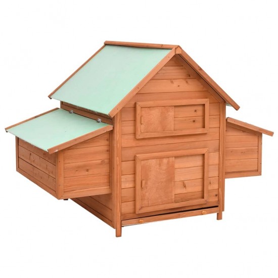 171459 Outdoor Chicken Coop 152x96x110 cm Solid Firwood Pet Supplies Dog House Pet Home Cat Bedpen Fence Playpen
