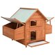 171459 Outdoor Chicken Coop 152x96x110 cm Solid Firwood Pet Supplies Dog House Pet Home Cat Bedpen Fence Playpen