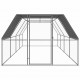 3089326 Outdoor Chicken Cage 3x8x2 m Galvanised Steel Pet Supplies Dog House Pet Home Cat Bedpen Fence Playpen