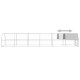 3089328 Outdoor Chicken Cage 3x12x2 m Galvanised Steel Pet Supplies Dog House Pet Home Cat Bedpen Fence Playpen