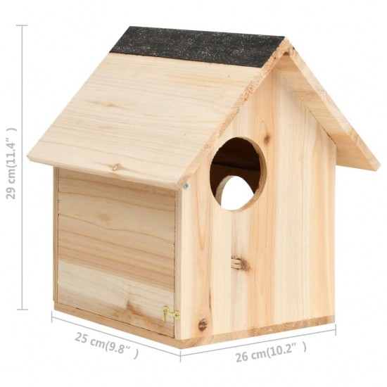 314821 Outdoor Squirrel House Solid Firwood 26x25x29 cm Pet Supplies Dog House Pet Home Cat Bedpen Fence Playpen