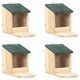 47231 Outdoor Squirrel Houses 4 pcs Firwood Pet Supplies Dog House Pet Home Cat Bedpen Fence Playpen