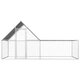 144556 Outdoor Chicken Coop 4x2x2 m Galvanised Steel House Cage Foldable Puppy Cats Sleep Metal Playpen Exercise Training Bedpan Pet Supplies