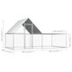 144556 Outdoor Chicken Coop 4x2x2 m Galvanised Steel House Cage Foldable Puppy Cats Sleep Metal Playpen Exercise Training Bedpan Pet Supplies