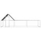 144557 Outdoor Chicken Coop 6x2x2 m Galvanised Steel House Cage Foldable Puppy Cats Sleep Metal Playpen Exercise Training Bedpan Pet Supplies