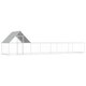 144558 Outdoor Chicken Coop 8x2x2 m Galvanised Steel House Cage Foldable Puppy Cats Sleep Metal Playpen Exercise Training Bedpan Pet Supplies