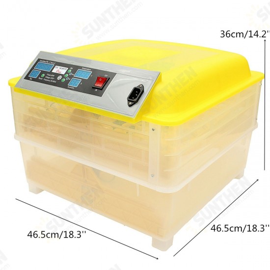 Fully Automatic Digital Egg Incubator 96 Eggs Poultry Duck Hatcher DT 110V 80W