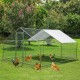 Chicken Coop Run Cage Upgrade 86.6inch*40inch*38inch Metal Chicken Fence Pen Pet Playpen Enclosures with Protection Cover&Ground Nail,Cage Indoor Outdoor Yard for Small Animals Cat Hen Duck Rabbit