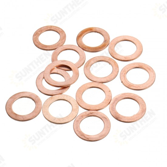 100Pcs Assorted Copper Sealing Solid Gasket Washer Sump Plug Oil For Boat Crush Flat Seal Ring Tool Hardware 1 order