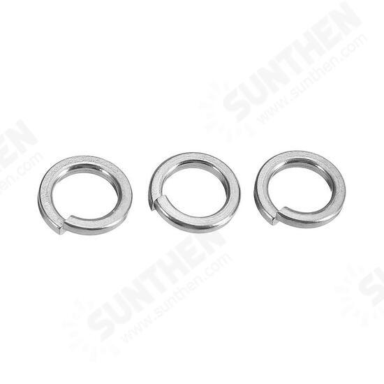 100Pcs M4 304 Stainless Steel Split Lock Washers Spring Washers