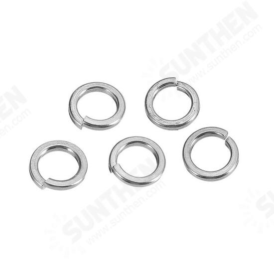 100Pcs M4 304 Stainless Steel Split Lock Washers Spring Washers