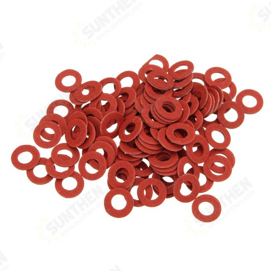 100Pcs Steel Pad Insulation Washer Red Steel Paper Spacer Insulating Spacers Set Meson Gasket