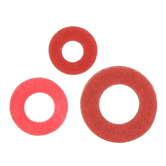100Pcs Steel Pad Insulation Washer Red Steel Paper Spacer Insulating Spacers Set Meson Gasket