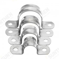 10Pcs 16-32mm 304 Stainless Steel Pipe Strap Clamp Holder Fastener with Screws 10Pcs 16-32mm 304 Stainless Steel Pipe Strap Clamp Holder Fastener with Screws