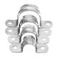 10Pcs 16-32mm 304 Stainless Steel Pipe Strap Clamp Holder Fastener with Screws