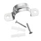 10Pcs 16-32mm 304 Stainless Steel Pipe Strap Clamp Holder Fastener with Screws